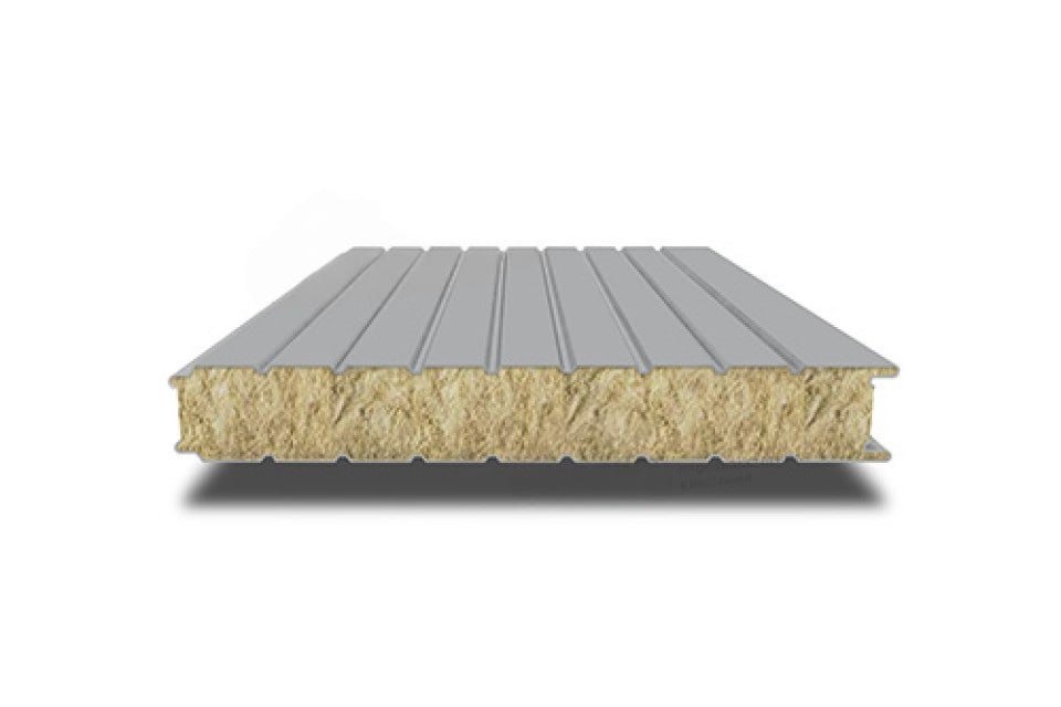 Сэндвич-панели для холодильных камер с минеральной ватой, 1200х180 мм, 0.5/0.5, Текстурированный полиэстер
