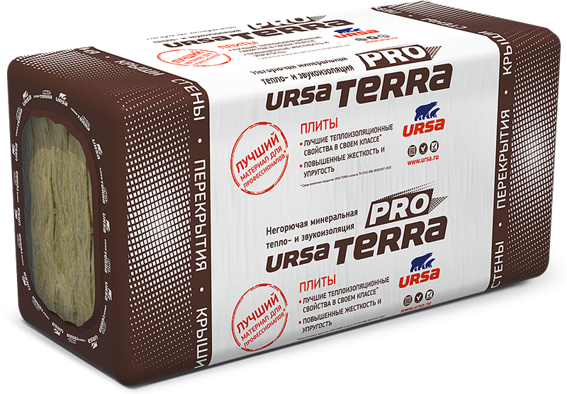Утеплитель Ursa Terra PRO 34 PN 50х610х1250